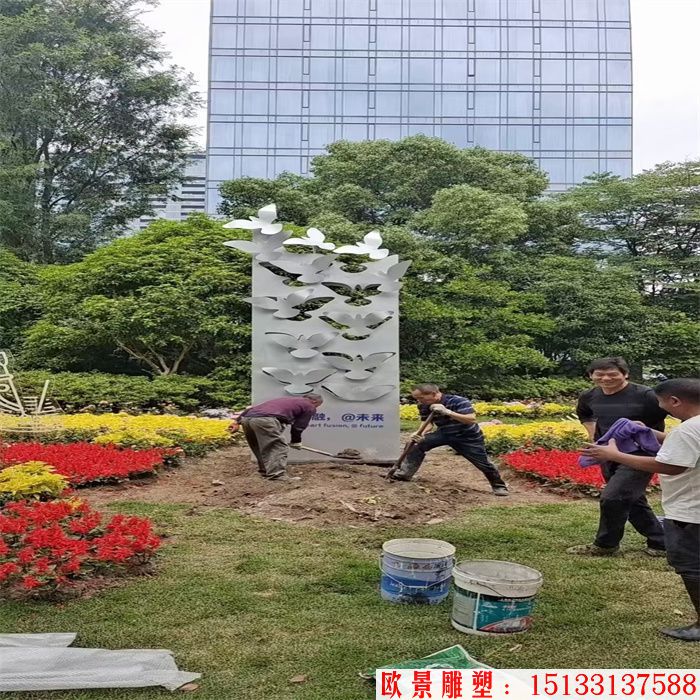 不銹鋼景觀雕塑 (2)