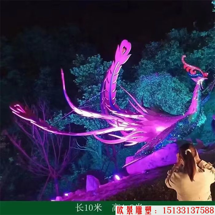 不銹鋼鳳凰雕塑 創(chuàng)意造型鳳凰 藝術(shù)鳳凰 (6)